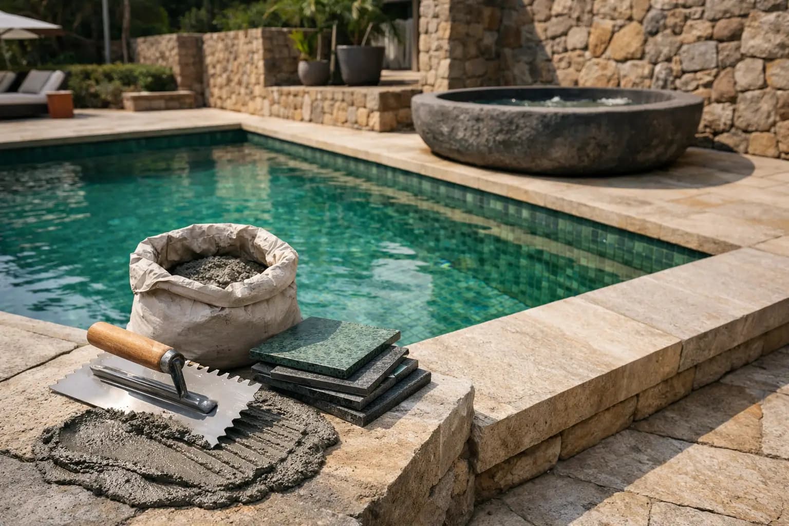 Qual argamassa usar em piscina? Escolha certa
